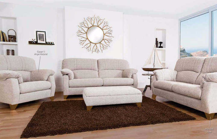 Sofas, Chairs & Corner Suites - Aiden Sofa Collection - Fabric & Leather