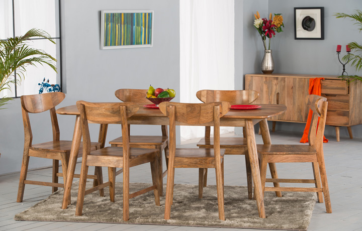 Oak & Hardwood Furniture Collections - Malmo Solid Mango Wood 