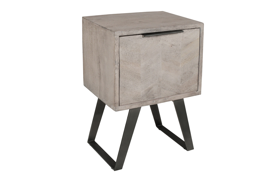 Grey washed sales side table