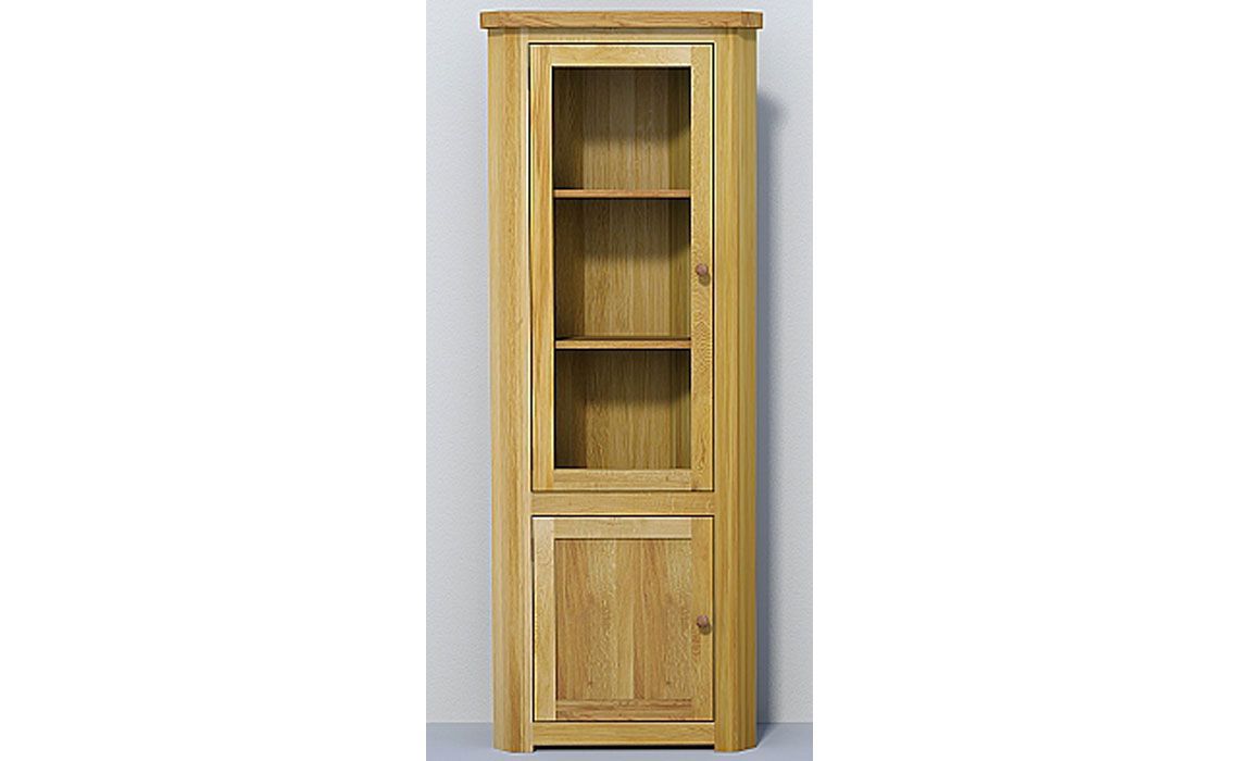 Classic Solid Oak Corner Glazed Unit High Grade European Classic Solid Oak Corner Glazed Unit
