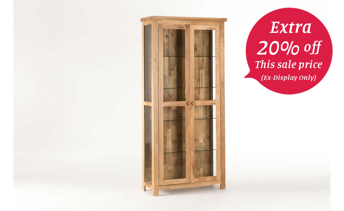 York Solid Oak Glazed Bookcase 100 Solid Oak Beds Mattresses