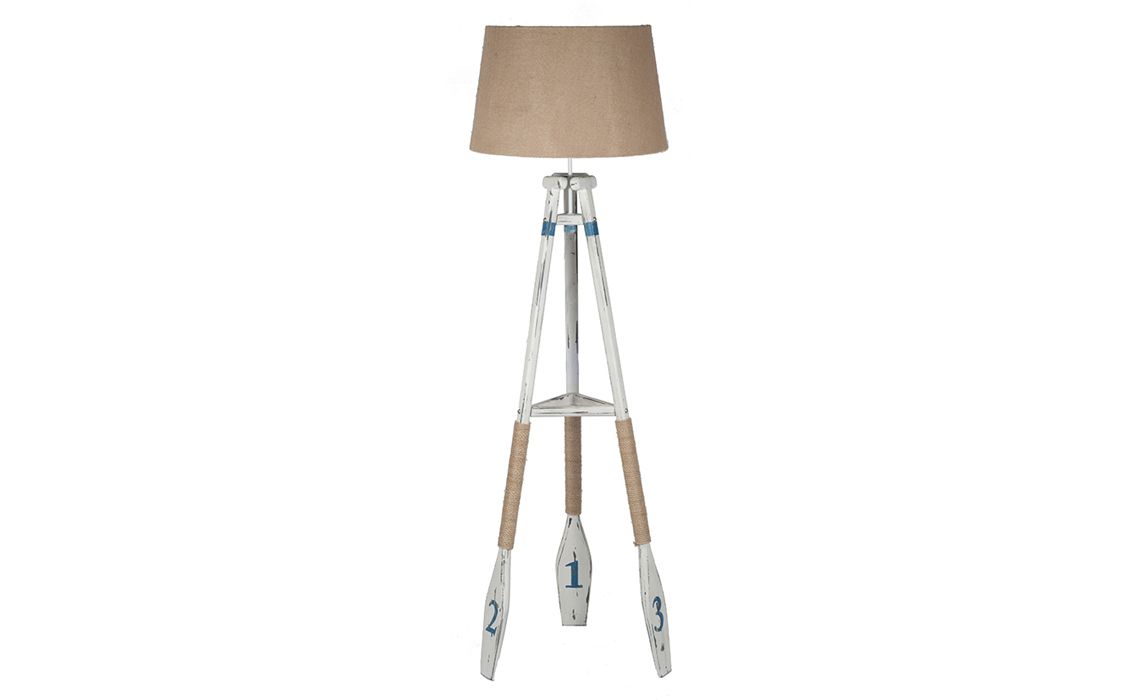 Pll157 Nautical Tripod Oar Floor Lamp