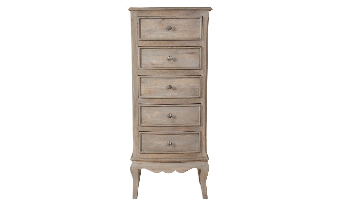 Montpellier Solid Mango 5 Drawer Wellington Chest Solid Mango