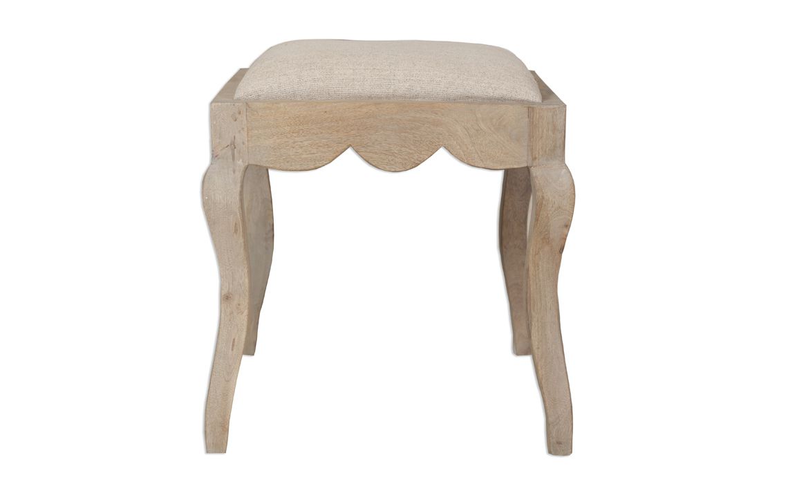 Montpellier Solid Mango Dressing Table Stool Solid Mango With A