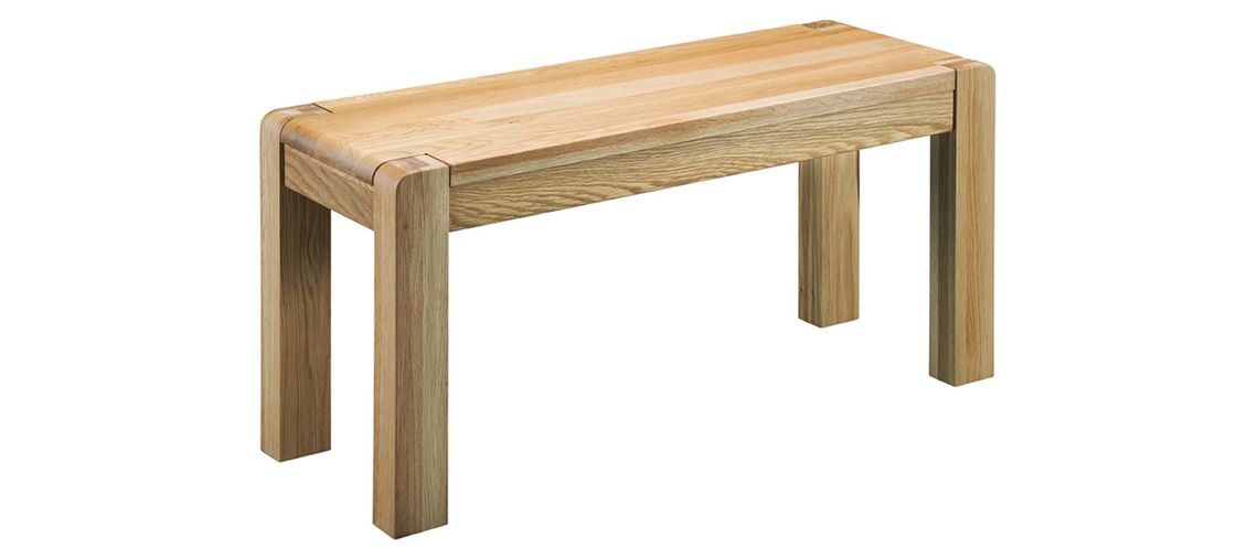 Boston Small Oak Bench Solid Oiled Oak Beds Mattresses Sofas