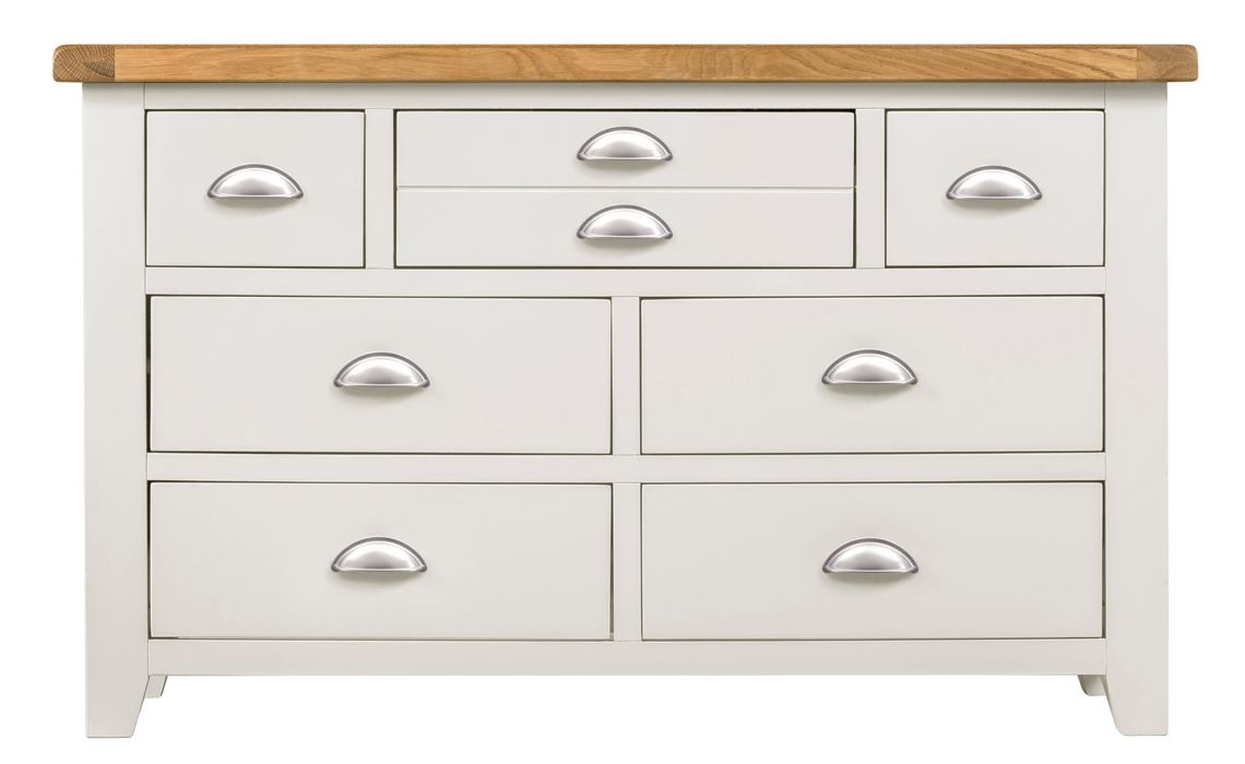 Eden Ivory Painted 3 Over 4 Chest Of Drawers Painted Hardwood