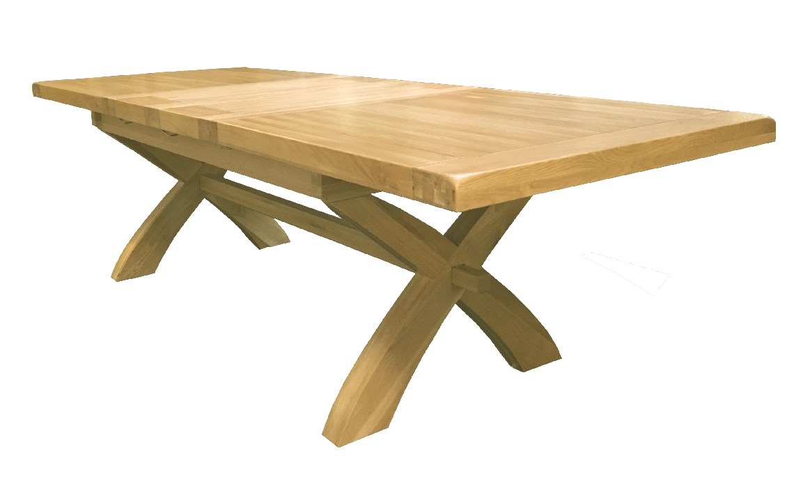 Suffolk Solid Oak 200cm Twin Leaf Extending Dining Table With 70mm Suffolk Solid Oak 200cm Twin Leaf Extending Dining Table With 70mm Top