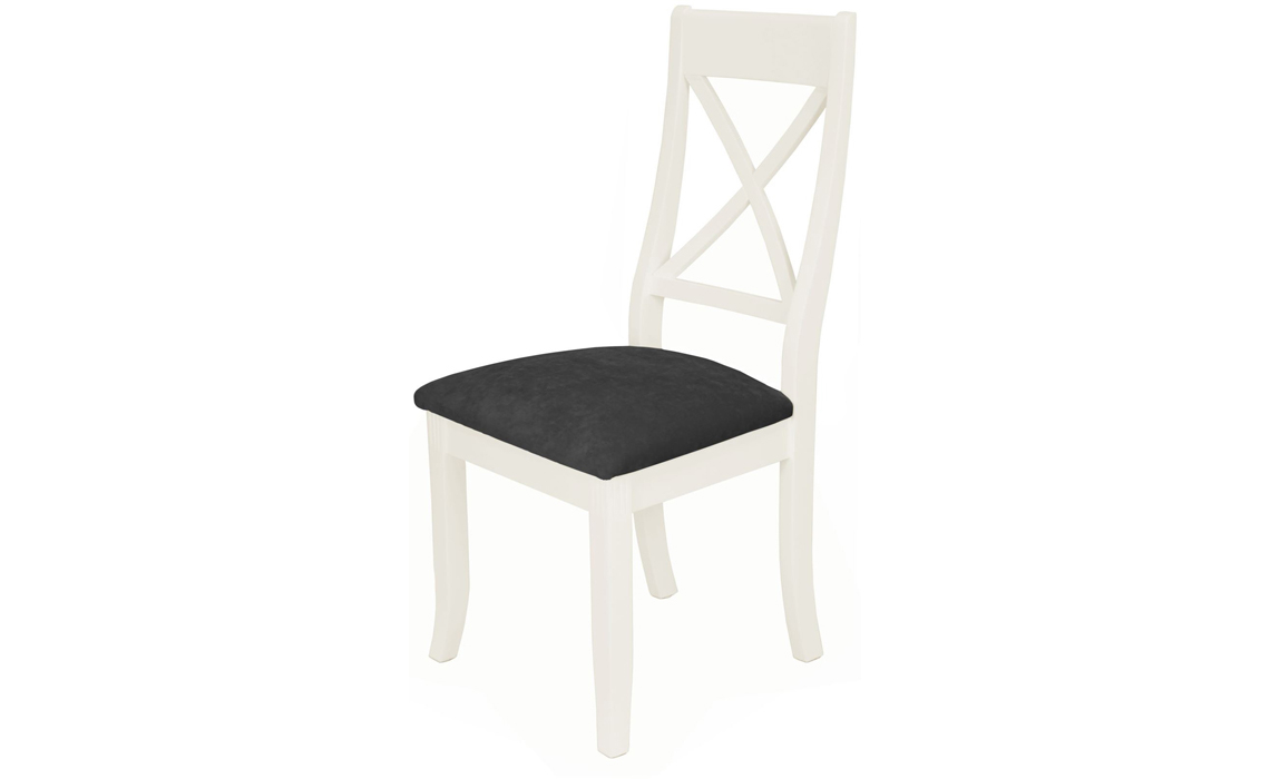 Pembroke White Painted X Back Dining Chair Mix Of Oak Oak Veneer
