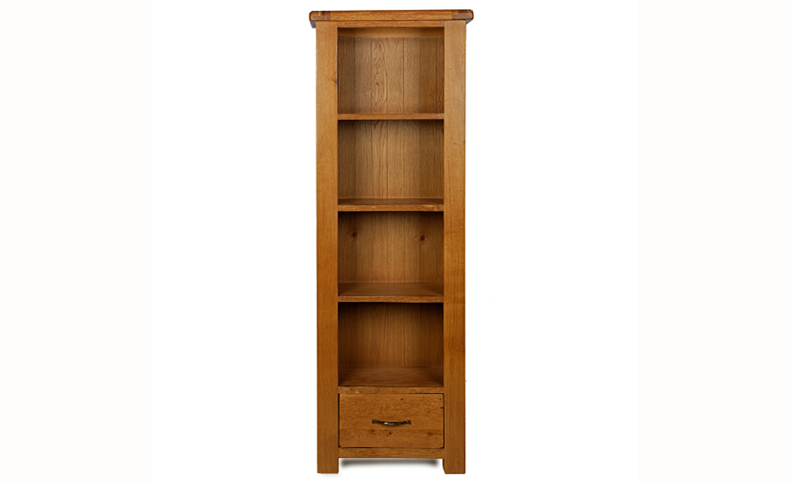 Slim clearance oak bookcase