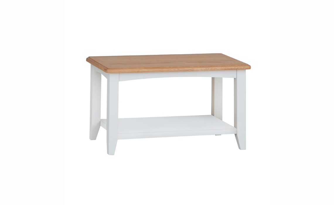 small light oak coffee table