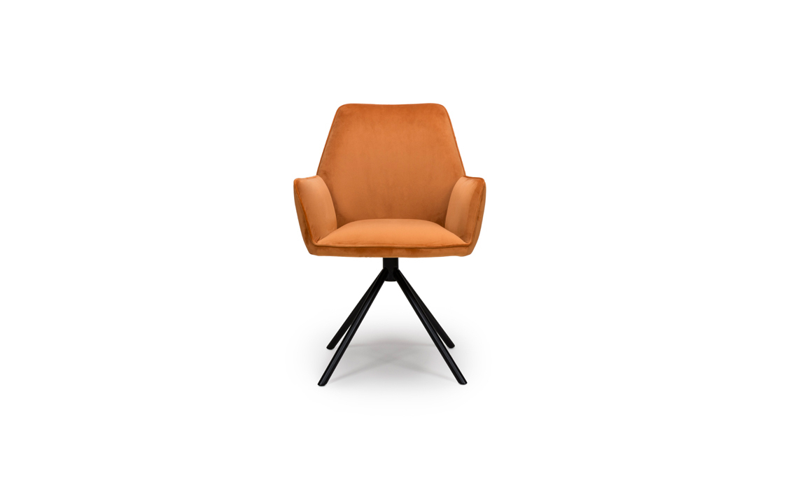 Burnt orange sales dining chairs