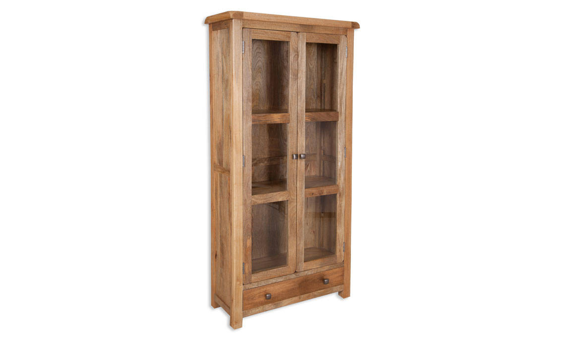 Mango wood cheap china cabinet