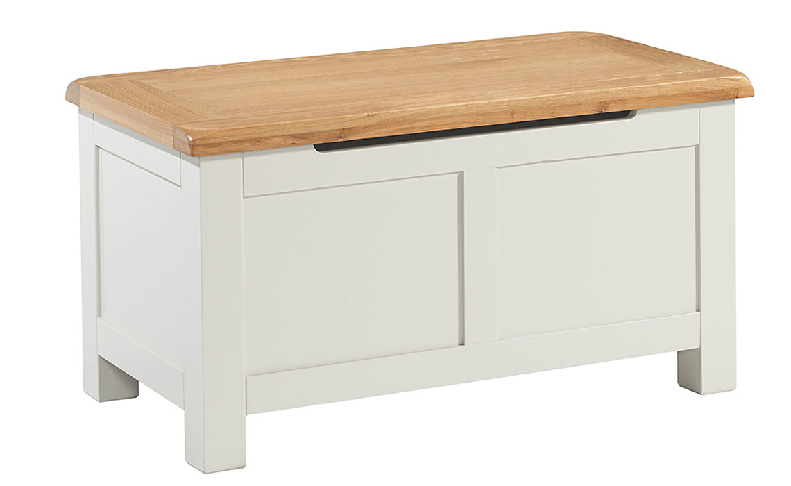 Amersham White Painted Blanket Box Oak Top Painted Hardwood Beds Mattresses Sofas Furniture Ipswich Suffolk UK