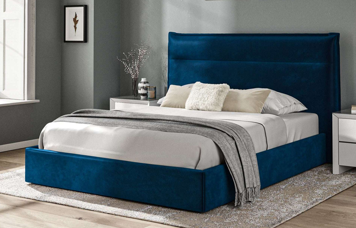 4ft6 Double Upholstered Bed Frames - 4ft6 Imperial Fabric Ottoman Base And Headboard