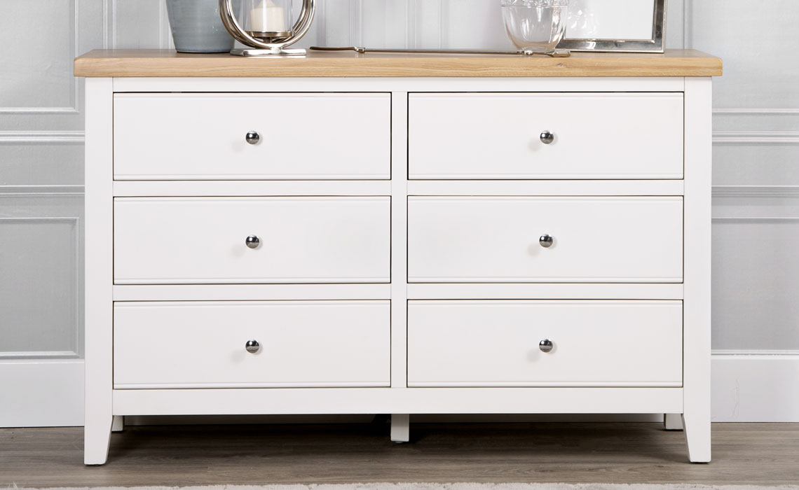 Chest Of Drawers - Ashley Painted White 6 Drawer Chest