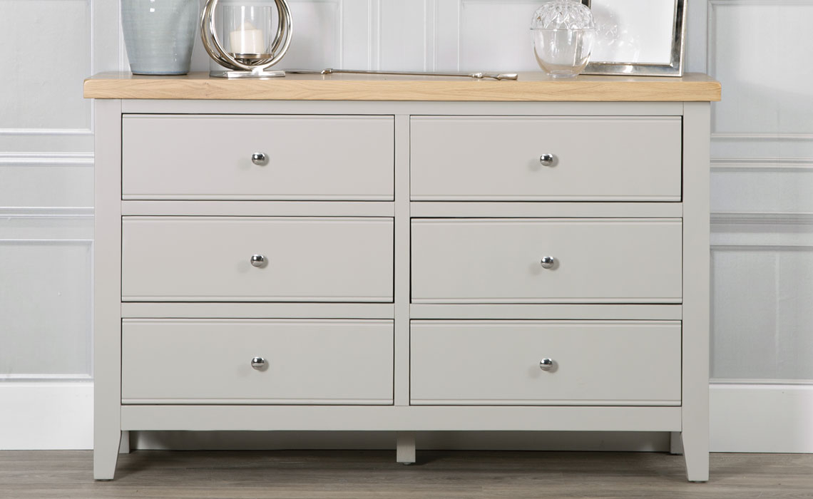 Chest Of Drawers - Ashley Painted Grey 6 Drawer Chest