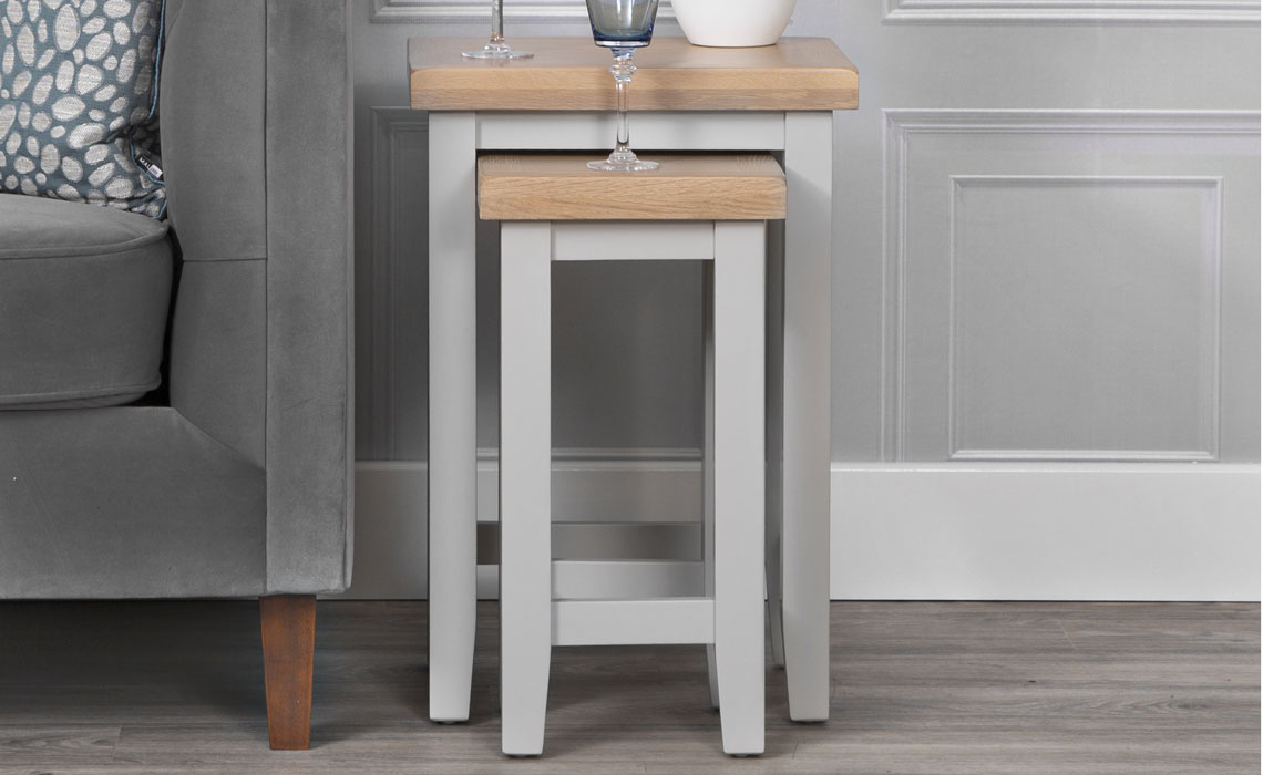 Ashley Painted Grey Collection - Ashley Painted Grey Nest Of 2 Tables