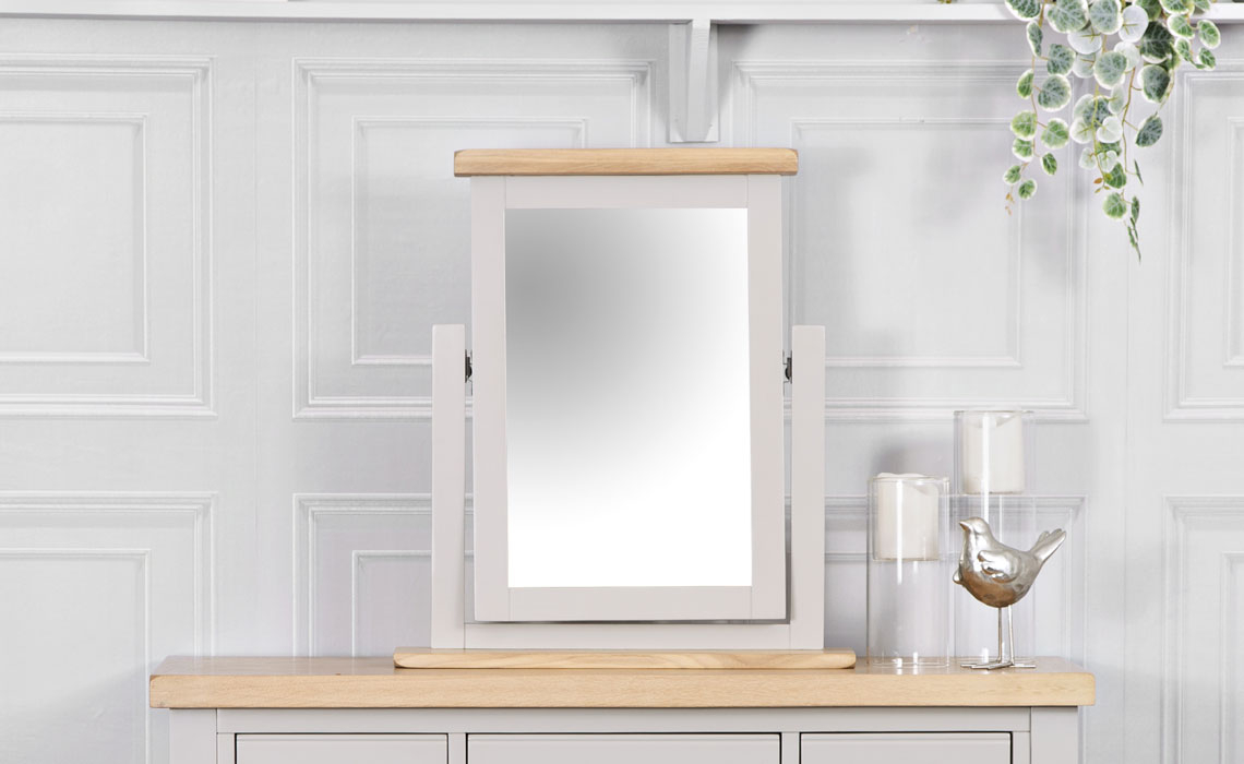 Painted Mirrors - Ashley Painted Grey Trinket Mirror