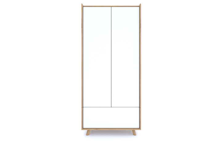 Argo Solid Oak Painted Collection - Argo Solid Oak White Painted Double Wardrobe