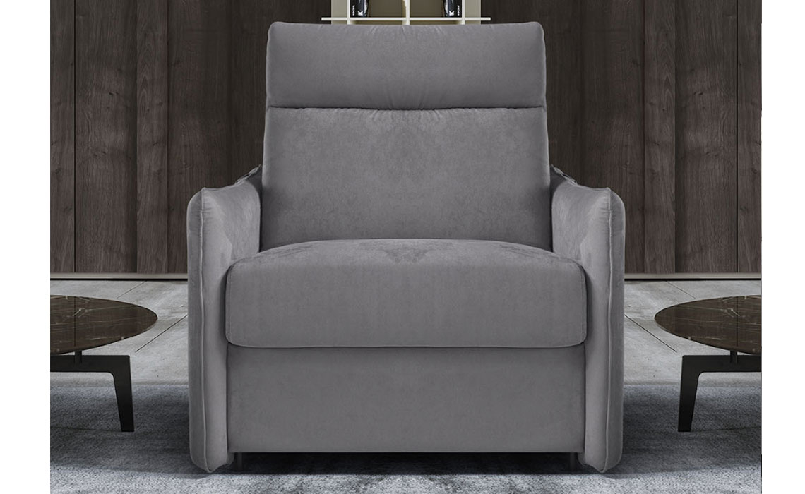 Aimee Sofa Bed Collection - Fabric & Leather - Aimee Arm Chair Sofa Bed With Deluxe Mattress - Leather or Fabric