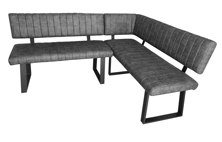 Dining Room Furniture - Native Oak Upholstered Corner Bench Right Hand