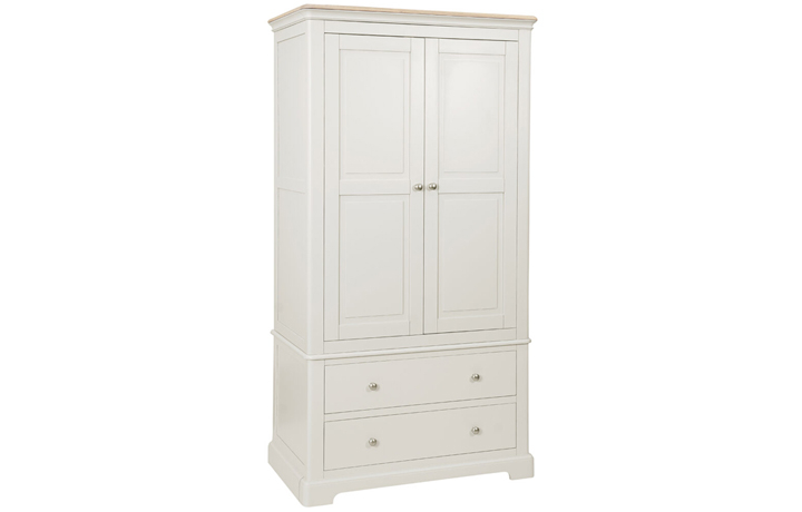 Melford Painted Collection - Various Colours - Melford Painted 2 Drawer Gents Double Wardrobe