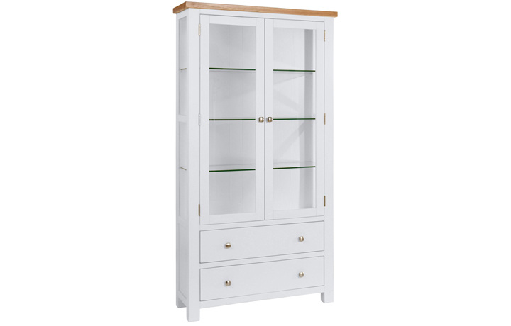 Display Cabinets - Lavenham Painted Display Cabinet With Glass Doors