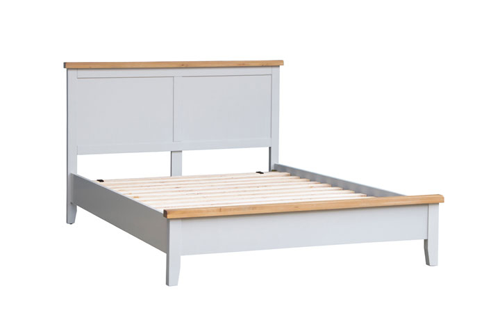 4ft6 Double Hardwood Bed Frames - Ashley Painted Grey 4ft6 Bed Frame