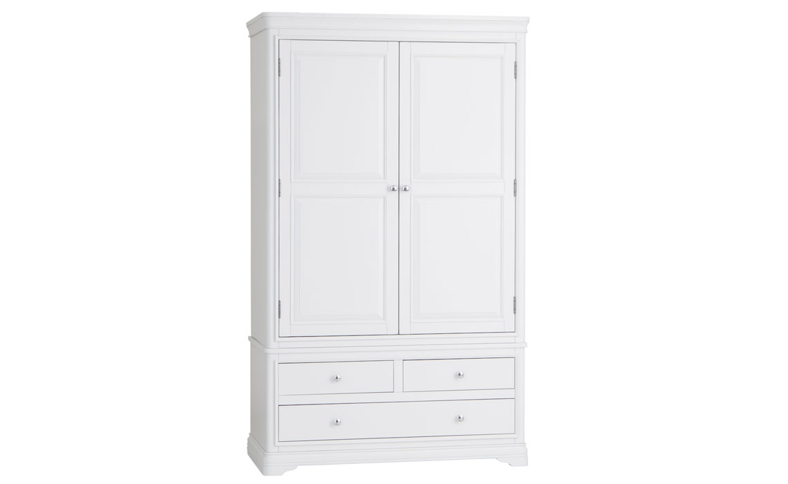 Wardrobes - Chantilly White Painted 2 Door Wardrobe 
