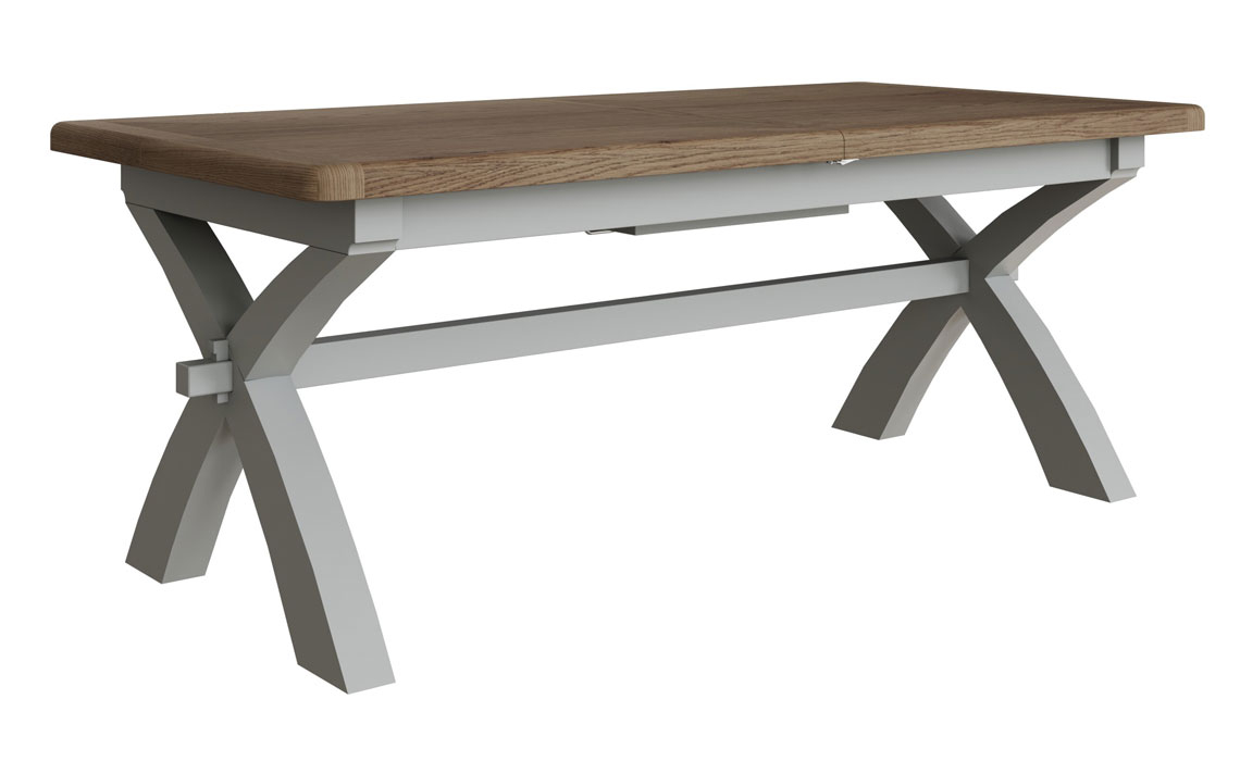 Dining Tables - Ambassador Grey 200-250cm Cross Leg Extending Dining Table