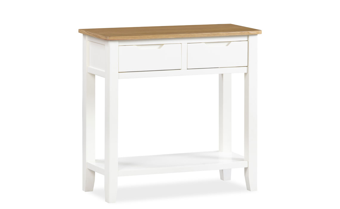 Painted 2 Drawer Console Tables - Olsen White Painted Oak Console