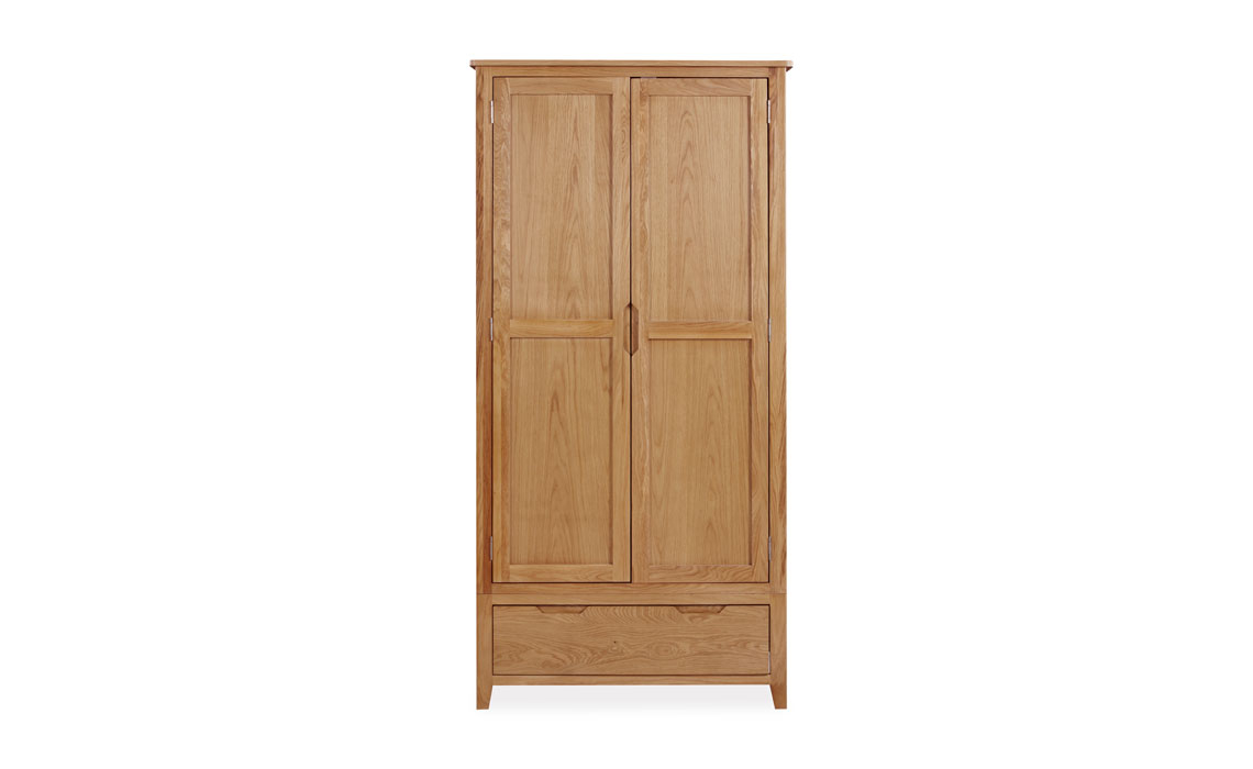 Oak 2 Door Wardrobe - Olsen Natural Oak 2 Door Wardrobe