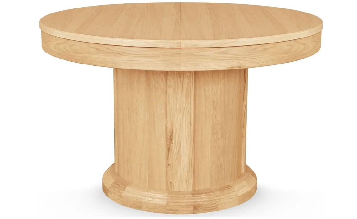 Dining Tables - Marseille Oak 120-160 Round Extending Table 