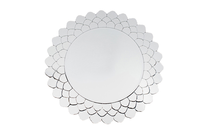 Mirrors - Clear Layered Glass Round Wall Mirror