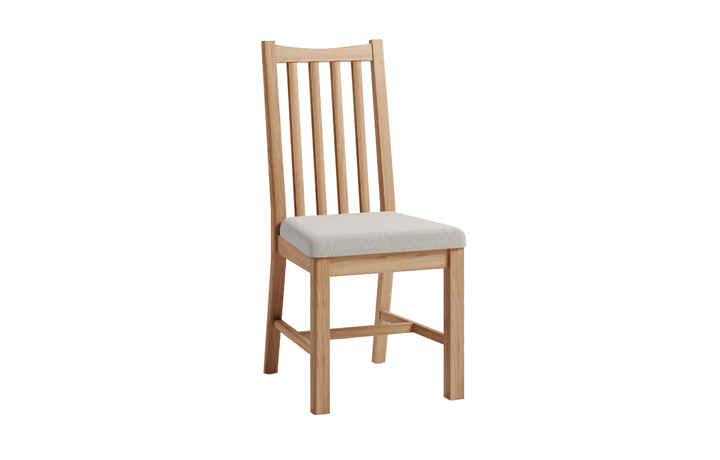 Columbus Oak Furniture Range - Columbus Oak Dining Chair with Pad