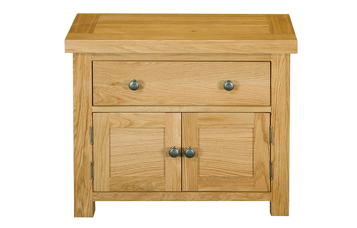 Suffolk Solid Oak Furniture Range - Suffolk Solid Oak 1 Drawer 2 Door Mini Chest