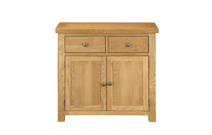 Norfolk Solid Oak Furniture Range - Norfolk Rustic Solid Oak Sideboard 2 Drawer 2 Door Dresser Base