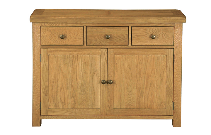 Sideboards & Cabinets - Norfolk Rustic Solid Oak Sideboard 3 Drawer 2 Door Dresser Base