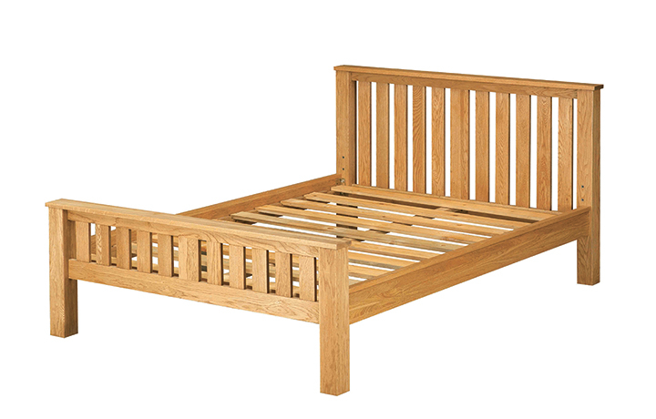 4ft6 Double Hardwood Bed Frames - Norfolk Rustic Solid Oak 4ft6 Double Bed Frame