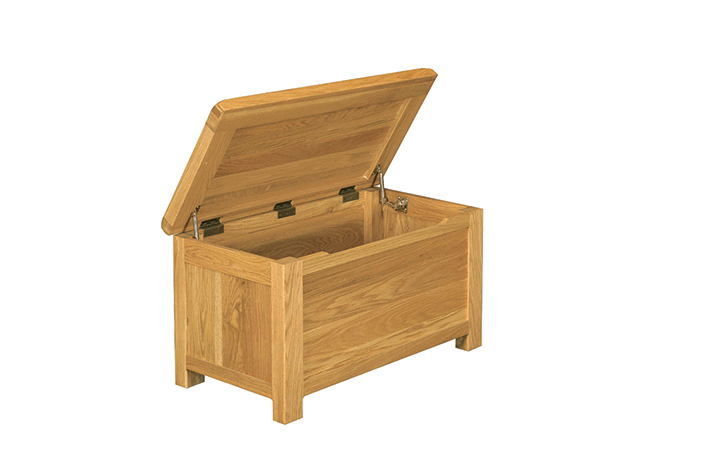 Norfolk Solid Oak Furniture Range - Norfolk Rustic Solid Oak Blanket Box