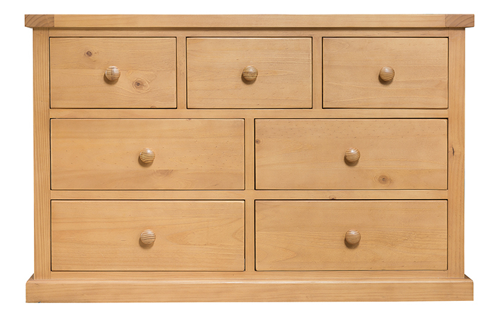 Chest Of Drawers - Country Pine 3 Over 4 Chest Of Drawers