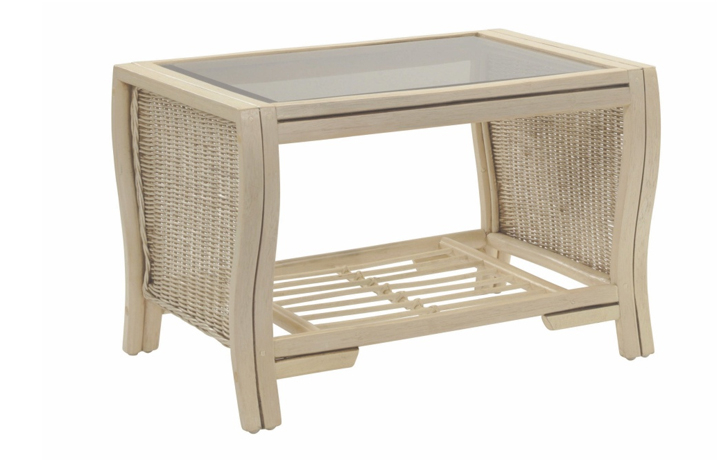 Orwell Range in Natural Wash - Orwell Coffee Table with Bronze Glass