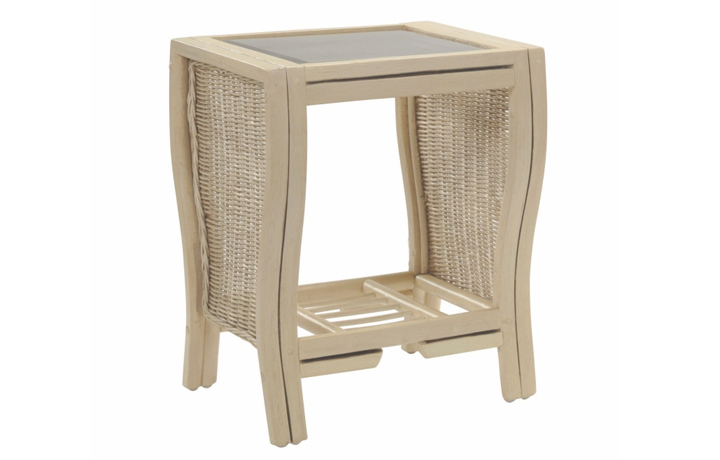 Orwell Range in Natural Wash - Orwell Side Table with Bronze Glass