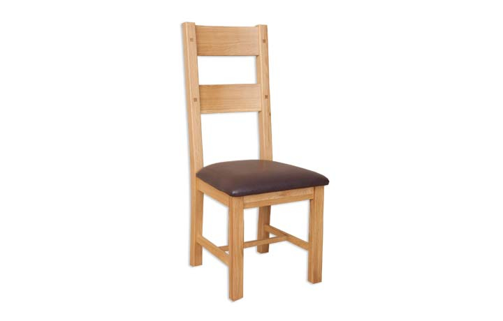 Oak Dining Chairs - Windsor Natural Oak Dining Chair With Seat Pad