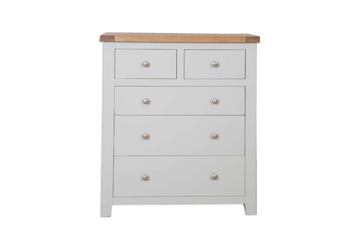 Chest Of Drawers - Henley Grey Painted 2 Over 3 Chest