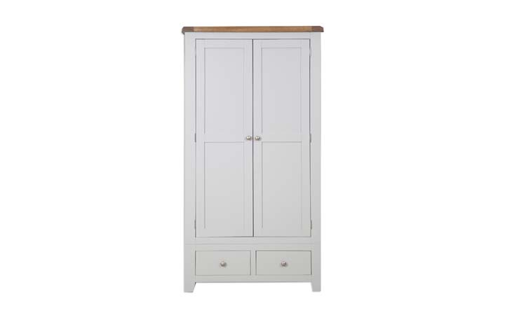 Wardrobes - Henley Grey Painted Gents Double Wardrobe