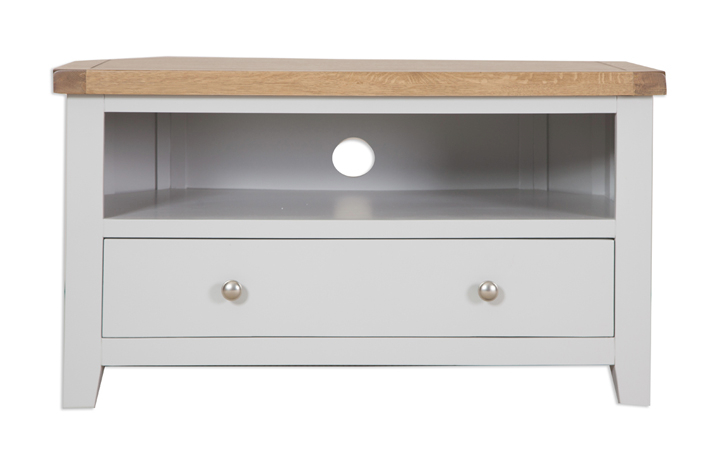Henley Grey Painted Collection - Henley Grey Painted Corner TV Cabinet