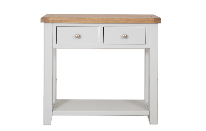 Painted 2 Drawer Console Tables - Henley Grey Painted 2 Drawer Console