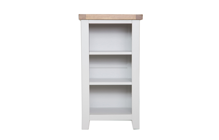 Henley Grey Painted Collection - Henley Grey Painted Small Bookcase / DVD Unit
