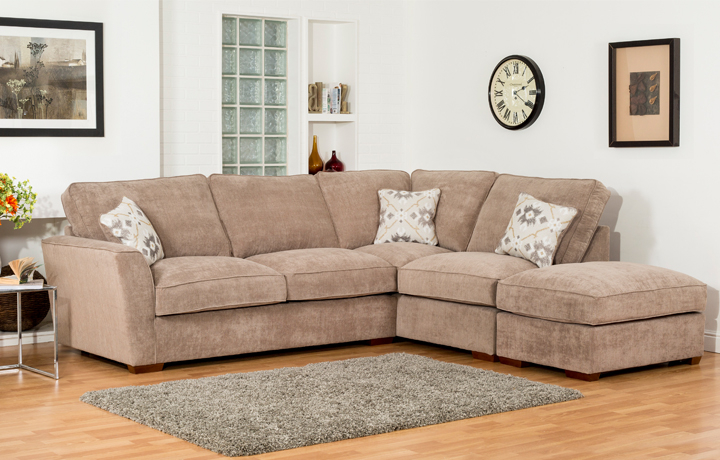  Corner Sofas - Aylesbury Standard Back 2 Piece Corner Chaise with Foot Stool